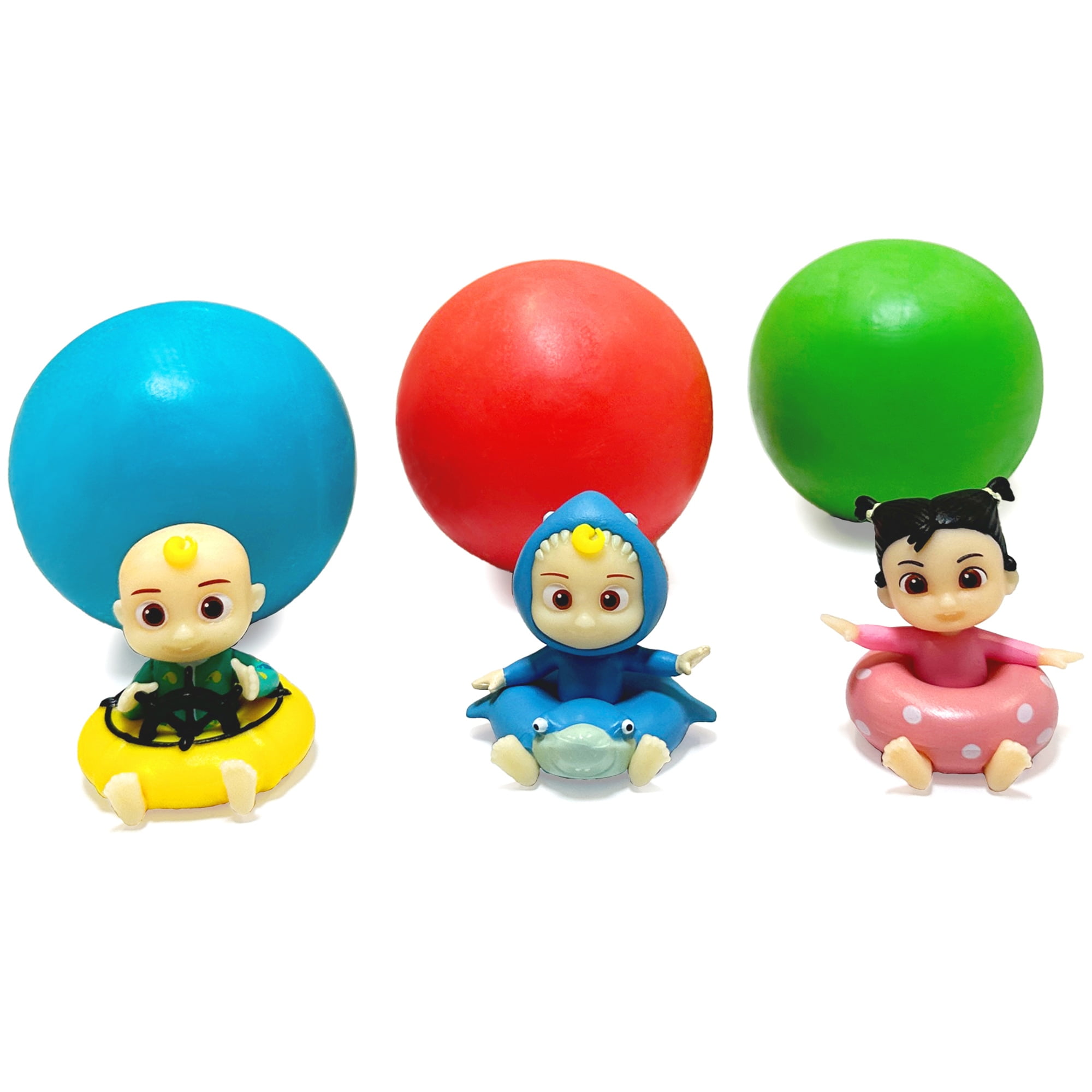 CoComelon SUDs SOAPrize Fun Pack - 3pk Includes Skipper JJ, Shark JJ, & Ballerina CeCe, Multicolored, Kids Soap Balls With Toys Inside, Item #8889
