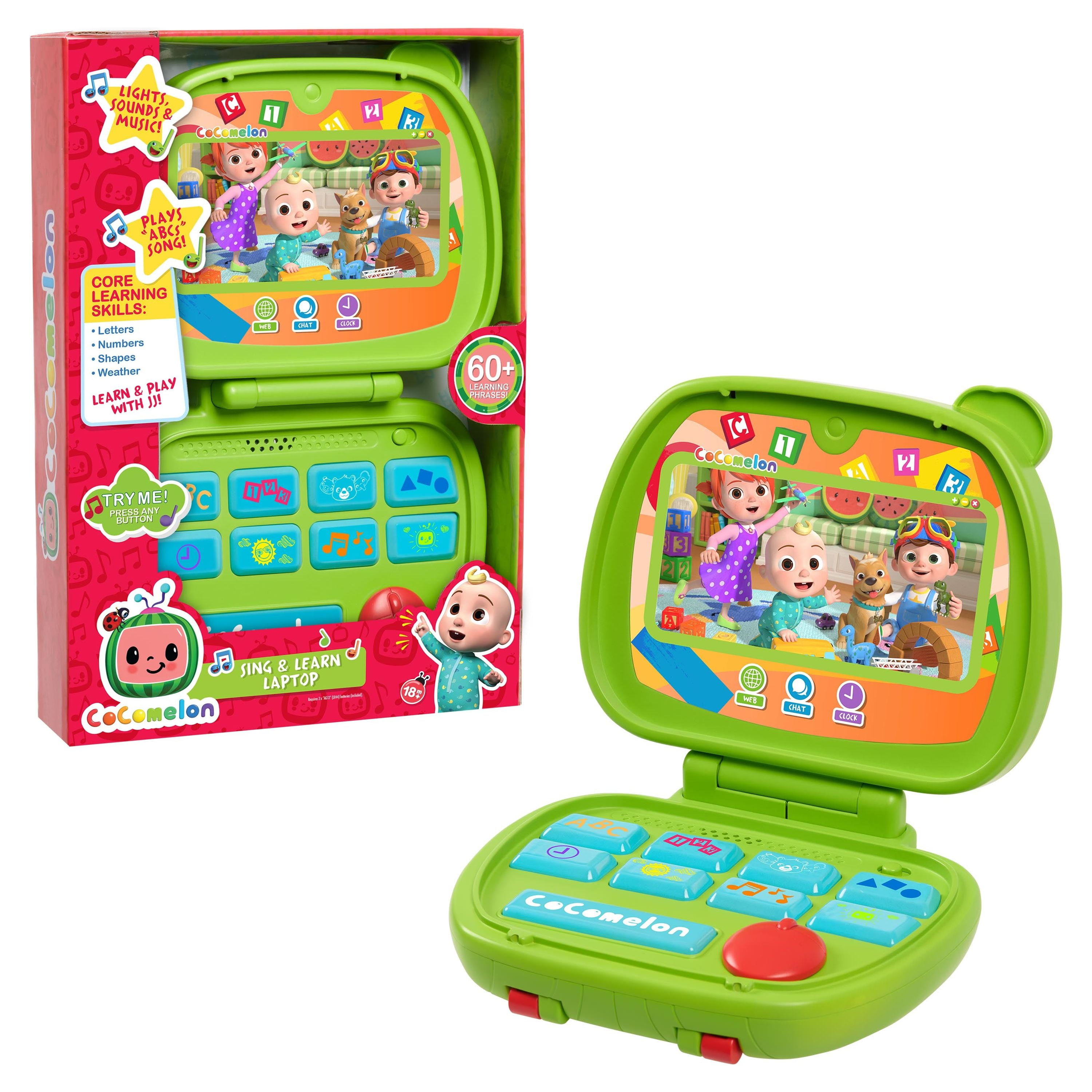 CoComelon Sing and Learn Laptop Toy for Kids, Lights, Sounds, and Music  Encourages Letter, Number, Shape, and Animal Recognition, Officially  Licensed