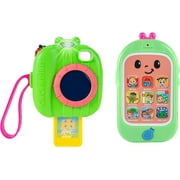 (2 pack) CoComelon Smart Phone & Camera Toys - Interactive Pretend Learning Toy w/ Lights, Sounds & Music - Officially Licensed - Toy for Toddlers