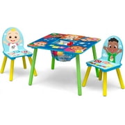 Delta Children Cocomelon Kids 3-Piece Storage Activity Table, Orange