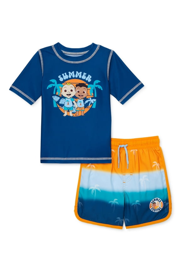 Character Toddler Boy Rash Guard and Swim Shorts Set, 2-Piece, Sizes 12M-5T