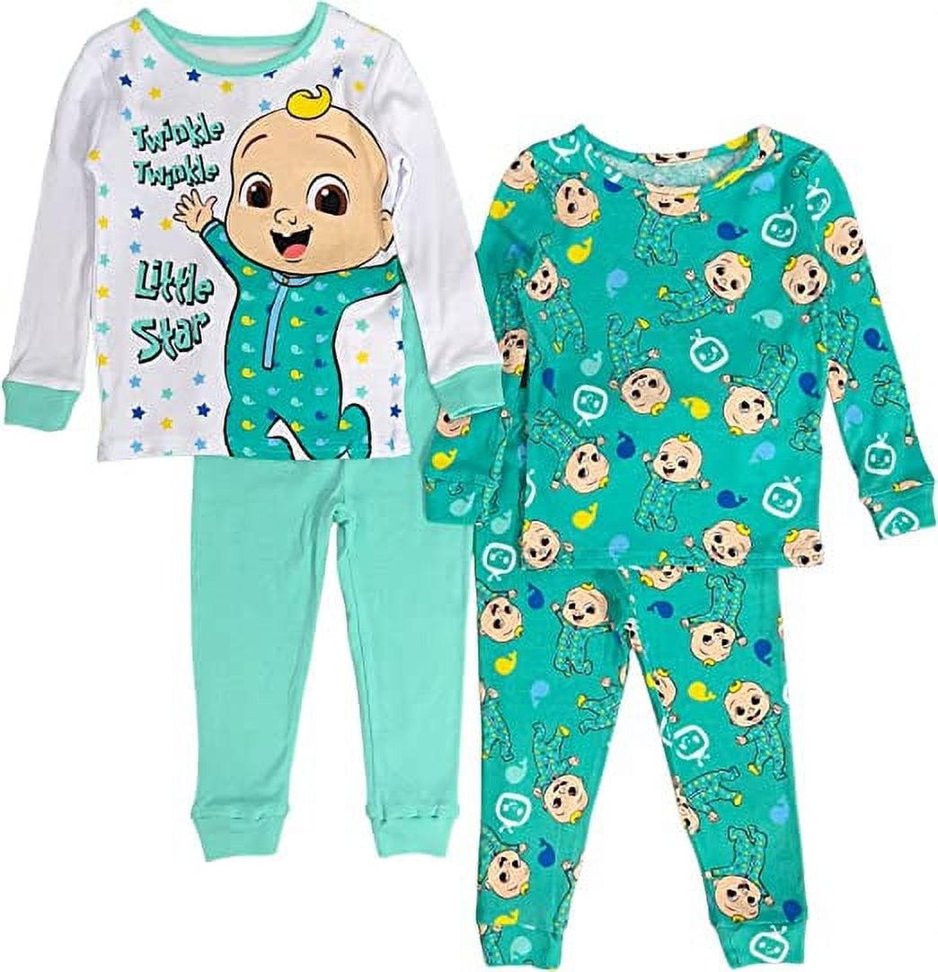 Toddler Boys' 4Piece Snugfit Cotton Pajamas Set