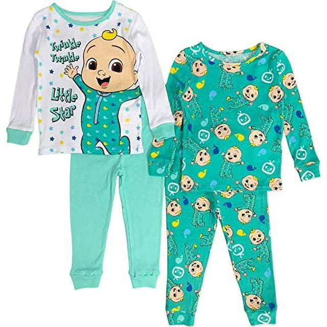 Toddler Boys' 4Piece Snugfit Cotton Pajamas Set