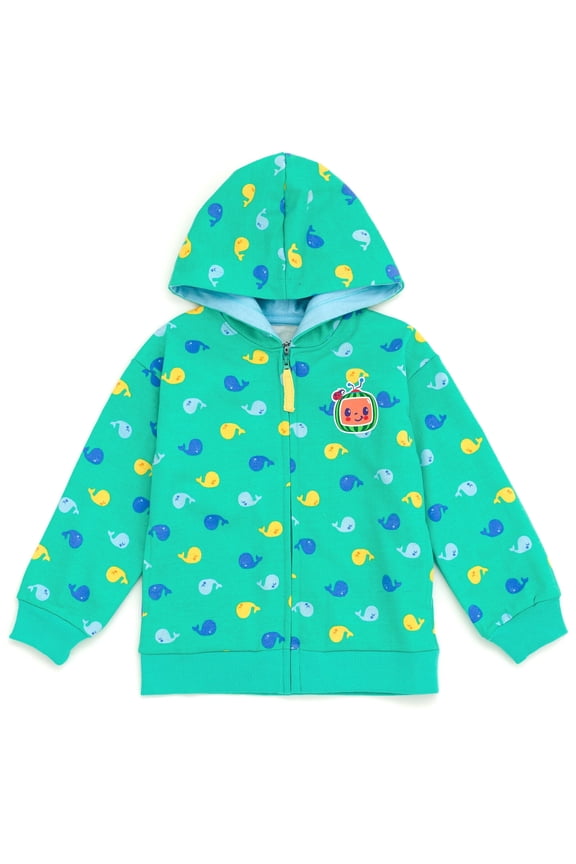 Toddler Boys Fleece Zip Up Hoodie Green 2T