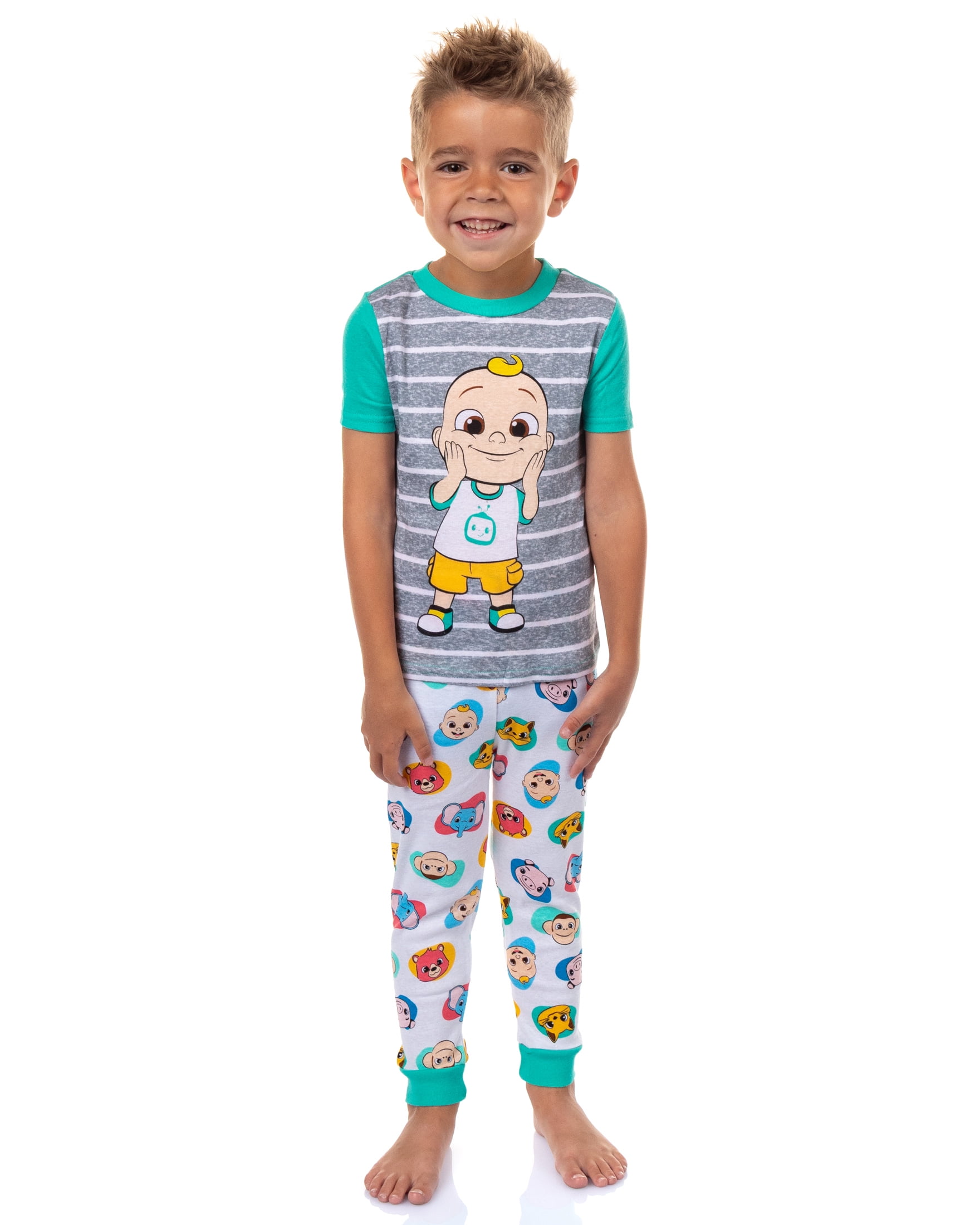 CoComelon Toddler Boys' JJ's Animal Friends Short Sleeve And Pant Pajama  Set - Walmart.com, image size:1760x2200
