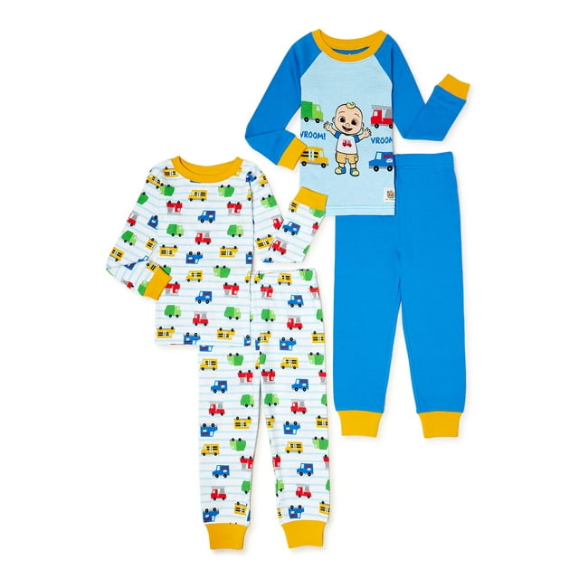 CoComelon Toddler Cotton Pajama Set, 4-Piece - Walmart.com