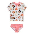 thumbnail image 1 of CoComelon Toddler Girl Short Sleeve Rashguard and Swim Bottom Set, 2-Piece, Sizes 12M-5T, 1 of 3