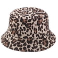 thumbnail image 1 of CoCopeanut 2019 Leopard Mencetak Ember Topi Topi Outdoor Perjalanan Topi Matahari Topi Topi untuk Wanita Wanita Topi Di Musim Gugur Musim Dingin girls'gifts, 1 of 6