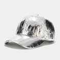 thumbnail image 1 of CoCopeanut 2020 Fold Summer Autumn Women Man PU Solid Laser Baseball Cap Unisex Snapback Hats Casual Adjustable Outdoor Sun Hats Present, 1 of 6