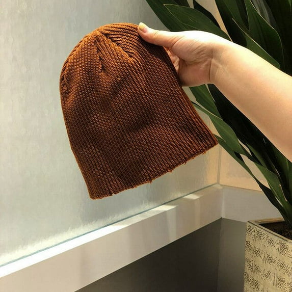 CoCopeanut 2020 Lubang Gaya Musim Dingin Topi untuk Wanita Pria Baru Beanies Rajutan Solid Gadis Musim Gugur Wanita Beanie Topi Hangat Topi Kasual cap