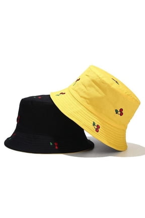 2020 New Fruit Cherry Bucket Hats for Girls Women Two Side Reversible Fisherman Hat Panama Bob Hat Summer Sun Hat Female Outdoor