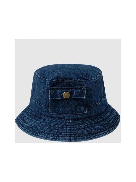 2021 New Foldable Fisherman Hat Washed Denim Bucket Hats Unisex Fashion Bob Caps Hip Hop Gorros Men Women Panama Bucket Cap Bob