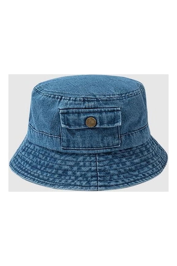 2021 New Foldable Fisherman Hat Washed Denim Bucket Hats Unisex Fashion Bob Caps Hip Hop Gorros Men Women Panama Bucket Cap Bob