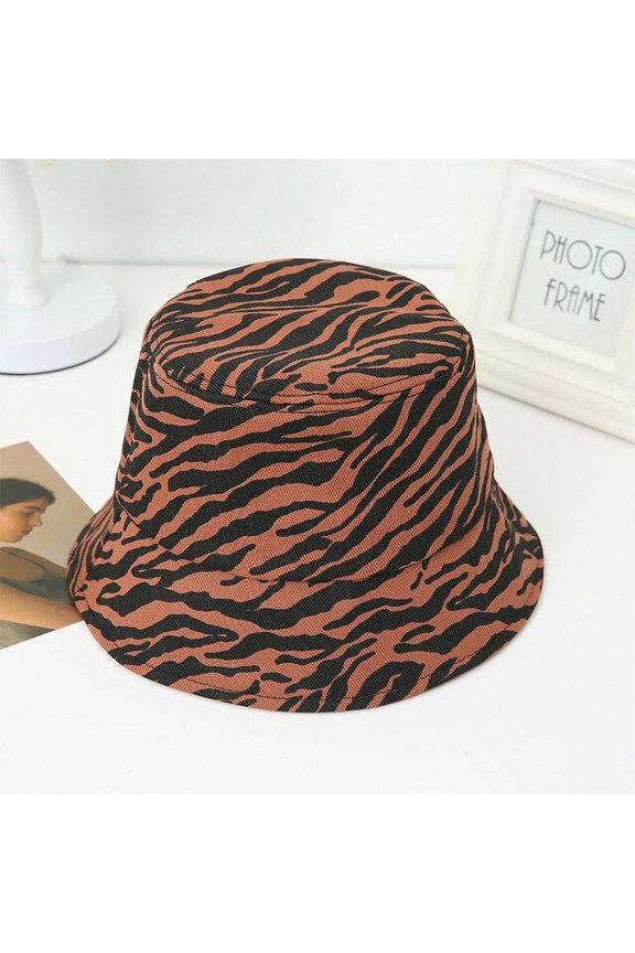 2021 Topi Bucket Cetak Bergaris Zebra Hitam Putih Musim Panas Mode Baru Topi Nelayan Reversibel untuk Wanita Pria Panama Gorras