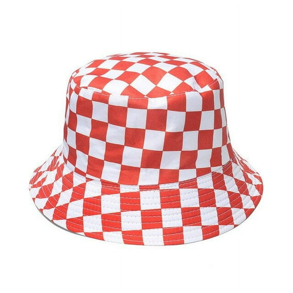 CoCopeanut 2022 Fashion Houndstooth Plaid Bucket Hats for Women Men Fisherman Sun Protection Summer Hats Hip Hop Street Cap Unisex Panama