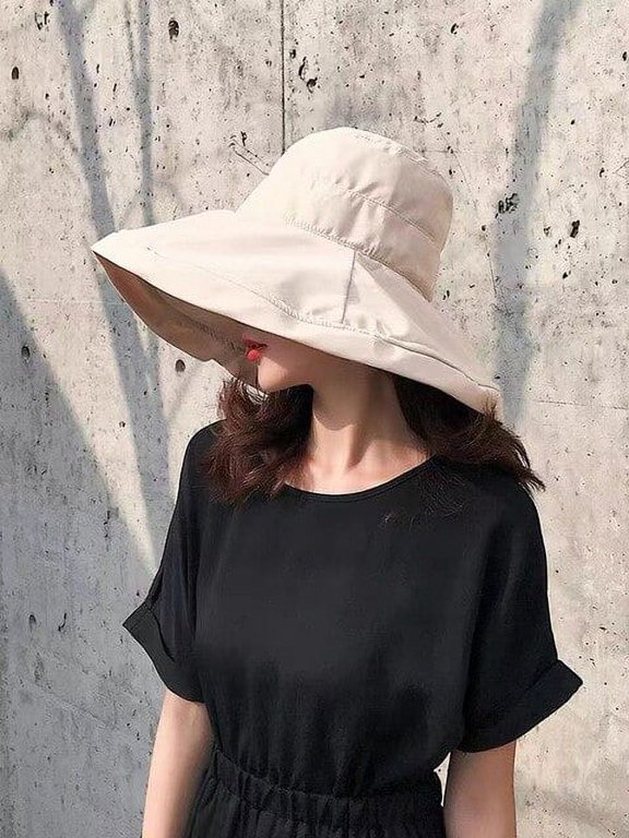 Anti-UV Wide Brim Sun Hat Women Vacation Summer Foldable Bucket Hat Large Brim Korean Beach Fishing Hunting Panama Visor Sun Hat