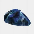 thumbnail image 1 of CoCopeanut Baret Wanita Katun Topi Musim Dingin Topi Militer Top Kotak-kotak Prancis Antik Topi Pelukis Topi Baret Baret Anak Perempuan Jalanan Musim Gugur 2022, 1 of 6