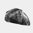 thumbnail image 1 of CoCopeanut Baret Wanita Katun Topi Musim Dingin Topi Militer Top Kotak-kotak Prancis Antik Topi Pelukis Topi Baret Baret Anak Perempuan Jalanan Musim Gugur 2022, 1 of 6