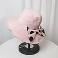 thumbnail image 1 of CoCopeanut Baru Musim Gugur Musim Panas Panama Pinggiran Besar Topi Nelayan Wanita Katun Linen Bulat Kubah Perban Busur Besar Dilipat Topi Matahari Topi Nelayan, 1 of 6