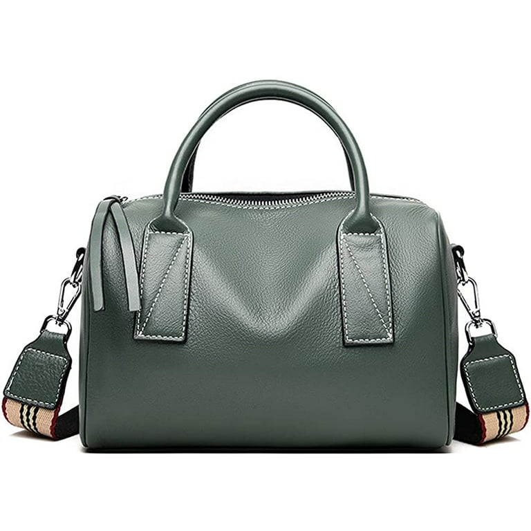 CoCopeanut Boston Bag for Women Genuine Leather Handbag Top Handle Satchel  Large Capacity Shoulder Bag Crossbody Bag Purse