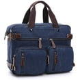 thumbnail image 1 of CoCopeanut Canvas Laptop Bag for Men Vintage Convertible Messenger Bag Fits 15.6 Inch Laptop, 1 of 7