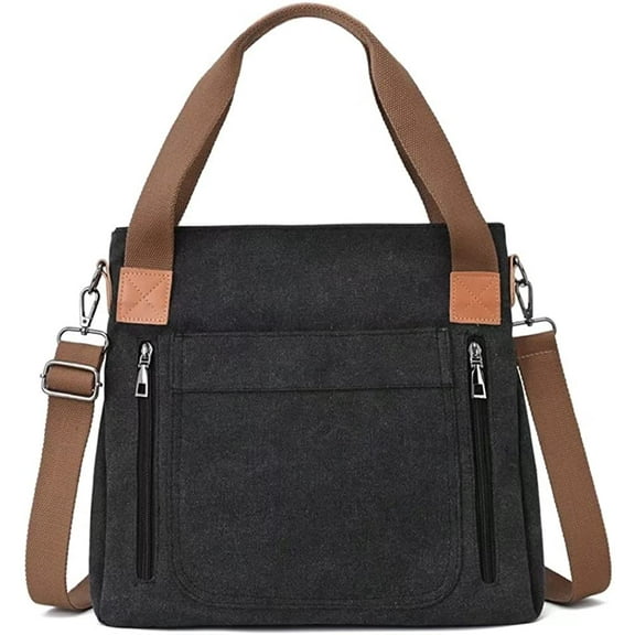 CoCopeanut Canvas Shoulder Bag for Women Top Handle Tote Bag Large Capacity Crossbody Bag Casual Handbag Purse
