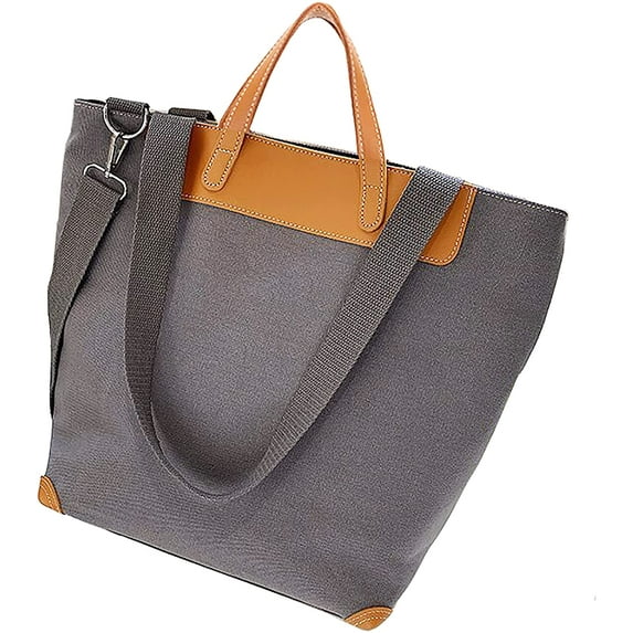 CoCopeanut Canvas Tote Shoulder Bag Fashion Satchel Bag Crossbody Hobo Tote with Zipper Large Capacity Daily Working Handbag
