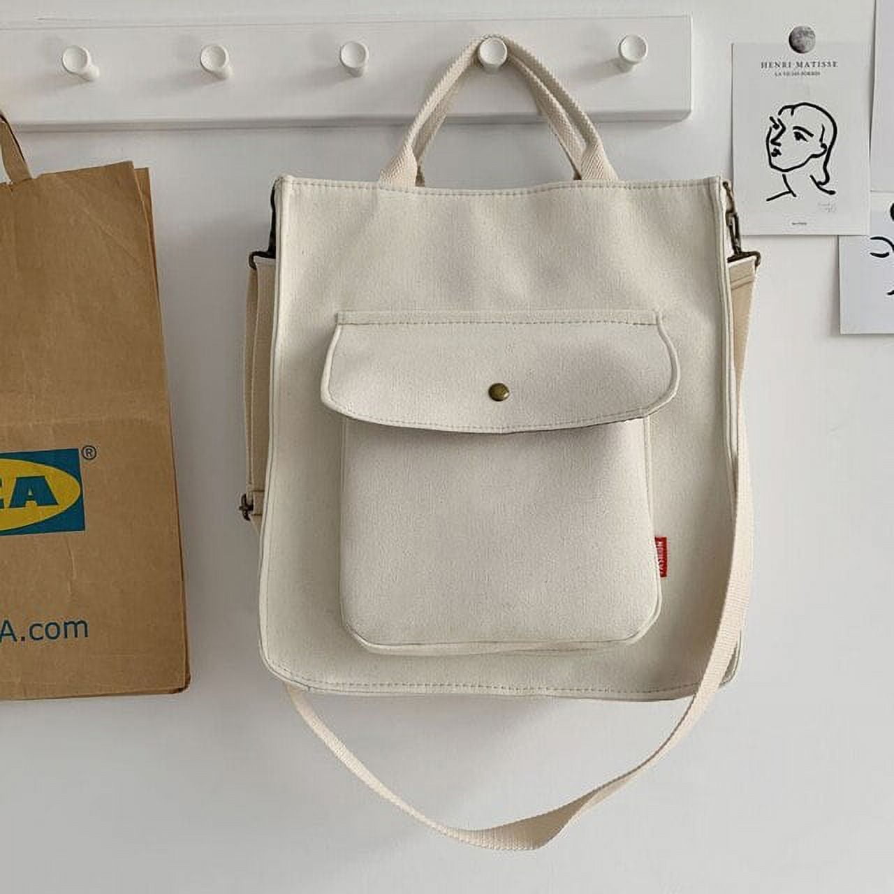 CoCopeanut Corduroy Bag for Women Shoulder Bags Shopper Designer Handbags Spring Summer High Quality Student Bookbag Female Canvas Tote Bag Walmart