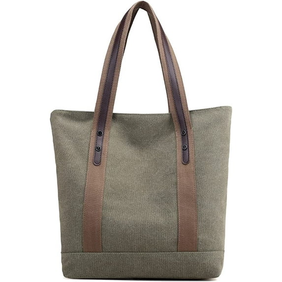 CoCopeanut Cotton Canvas Handbag for Women Large Capacity Shoulder Bag Hobo Tote Bag Commuter Satchel Casual Purse