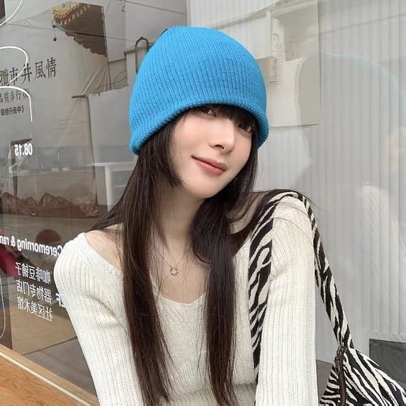 CoCopeanut Cotton Winter Hats for Woman New Beanies Knitted Fluorescent Hat Girls Autumn Female Beanie Caps Warmer Bonnet Ladies Casual Cap