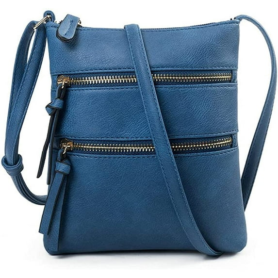 CoCopeanut Crossbody Bag for Women PU Leather Shoulder Bag Small Pocket Zipper Handbag Clutch Bag and Purse with Tassel