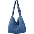 thumbnail image 1 of CoCopeanut Denim Shoulder Bag for Women Hobo Tote Bag Crossbody Bag Large Capacity Handbag Casual Purse, 1 of 7