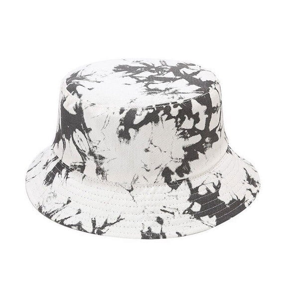 CoCopeanut Double-sided Wearing Cap Visor Rainbow Color Bucket Hat Men Women Panama Cotton Flat Sun Hat Reversible Tie Dye Fisherman Hat