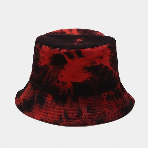 CoCopeanut Fashion Graffiti Style Panama Summer Harajuku Bucket Hat Colorful Tie Dye Fisherman Hat Reversible Bob Bucket Cap for Men Women
