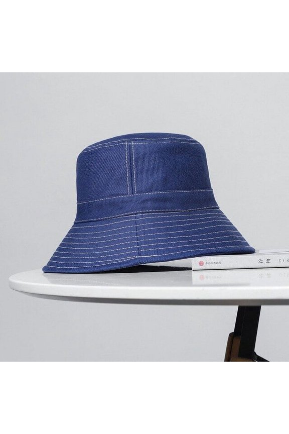 Fashion Jahitan Bucket Hat Unisex Memancing Poliester Liburan Sederhana Perjalanan Pria Wanita Visor Berkemah Musim Panas Topi Musim Semi Musim Gugur Cap