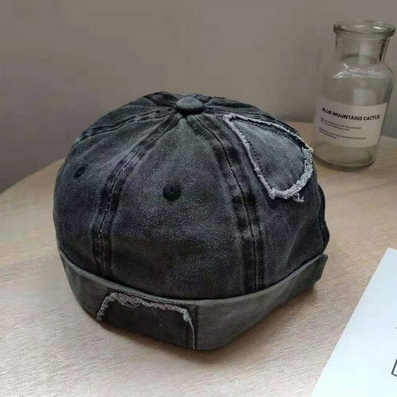 CoCopeanut Fashion Men Women Street Casual Docker Sailor Biker Hat Loop Beanie Brimless Cap Fashion Unisex Pumpkin Vintage Navy Beanies