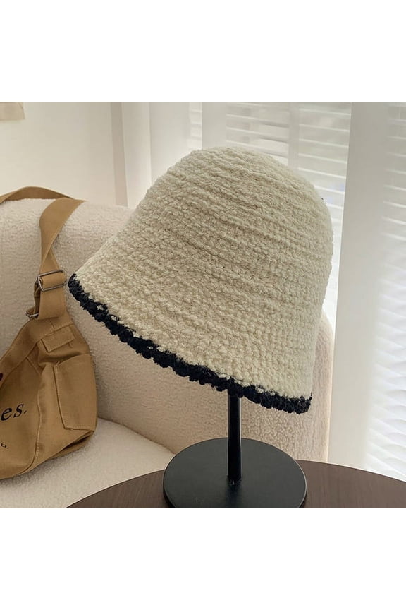 Fashion Thick Knitted Hat Women's Warm Woolen Fisherman Hat Hip-Hop Skullies Cap Costume Accessory Gifts Winter Bonnet Femala