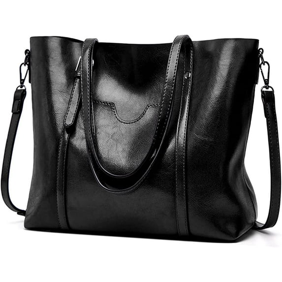 CoCopeanut Faux Leather Tote Bag for Women Large Capacity Handbag Top Handle Satchel Fashion Shoulder Bag Crossbody Bag Purse