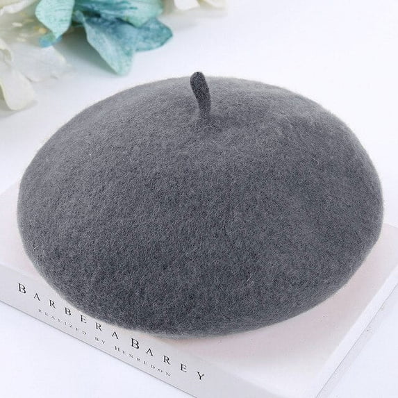 CoCopeanut French Beret Caps for Women Spring Autumn Winter Outdoor Berets Street Style Plain Cap Wool Warm Femme Girl's Beanie Hat Caps