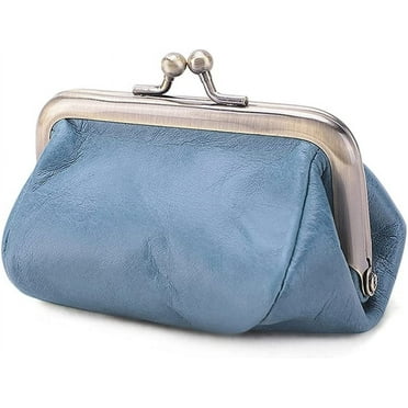 CoCopeanut Genuine Leather Clutch Bag for Women Kiss Lock Wallet Retro Coin Purse Coin Organizer Cute Purse