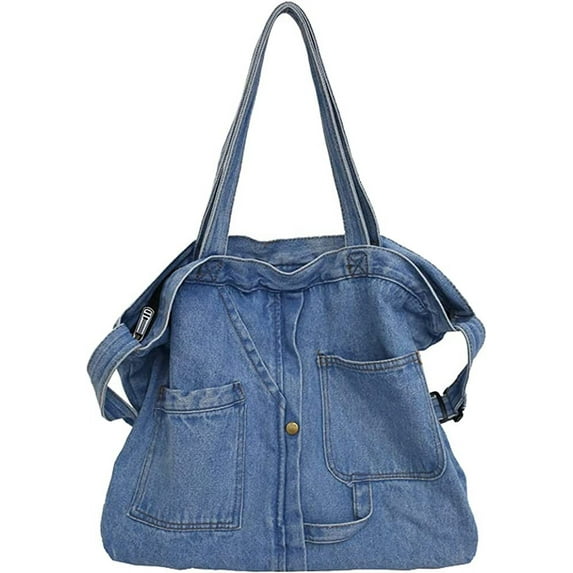 CoCopeanut Handbag for Women Hobo Tote Bag Denim Crossbody Bag Casual Satchel Large Capacity Purse