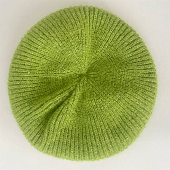 CoCopeanut Hat for Big Size Circumference Winter Soft Knitting Beret Hat Women Retro Warm Knitting Artist Hat Casual Pumpkin Hat Fashion