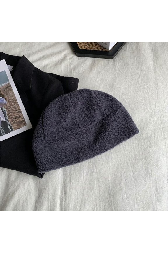 Hip Hop Beanie Artificial Lamb Wool Hat Women Skullcap Girls Winter Warm Brimless Melon Cap Cuff Docker Fisherman Beanies Hats