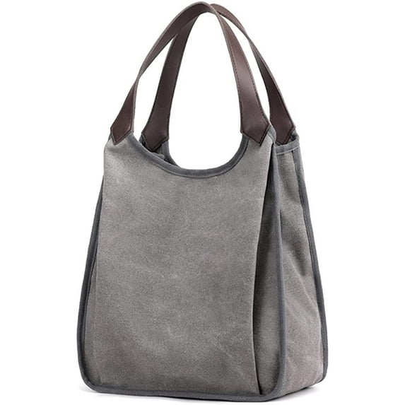 CoCopeanut Hobo Tote Bag for Women Soft Canvas Shoulder Bag Large Capacity Handbag Top Handle Satchel Casual Purse