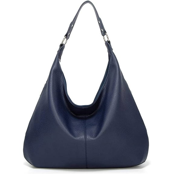 CoCopeanut Hobo Tote Bag for Women Soft Faux Leather Shoulder Bag Retro Satchel Zipper Closure Handbag Large Capacity Purse
