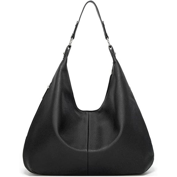 CoCopeanut Hobo Tote Bag for Women Soft Faux Leather Shoulder Bag Retro Satchel Zipper Closure Handbag Large Capacity Purse