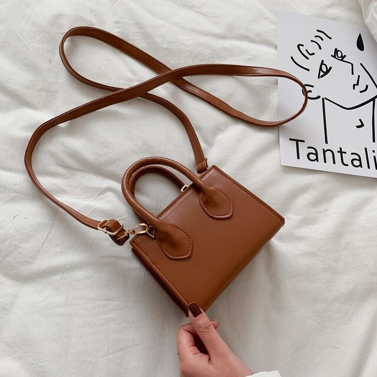 Cross body Sling Bag, Brown, Large | Laroll Bags