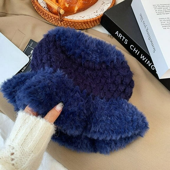 CoCopeanut Ladies Knitted Hats Warm and Lock Temperature Outdoor Women Skin-Friendly Soft Big Head Woolen Hats Clothing Accessories