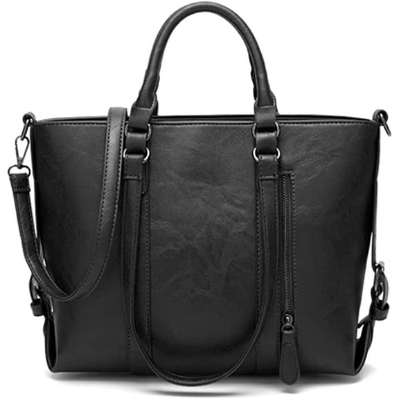 CoCopeanut Large Capacity Shoulder Bag for Women Top Handle Handbag PU Leather Crossbody Bag Retro Tote Bag