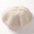 thumbnail image 1 of CoCopeanut Large Size 100% Wool Beret Hat Women Solid Flat Berets Autum Winter Warm French Elegant Artist Beret Ladies Vintage Painter Cap, 1 of 6